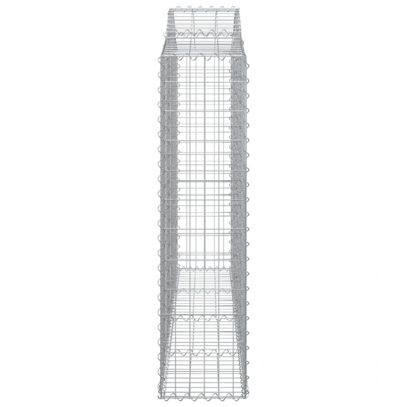 Kosze gabionowe, 20 szt, 200x30x120/140cm, galwanizowane żelazo