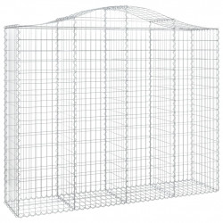 Kosze gabionowe, 18 szt, 200x50x160/180cm, galwanizowane żelazo