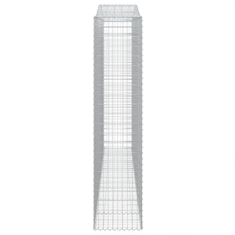 Kosze gabionowe, 6 szt, 400x50x220/240 cm, galwanizowane żelazo