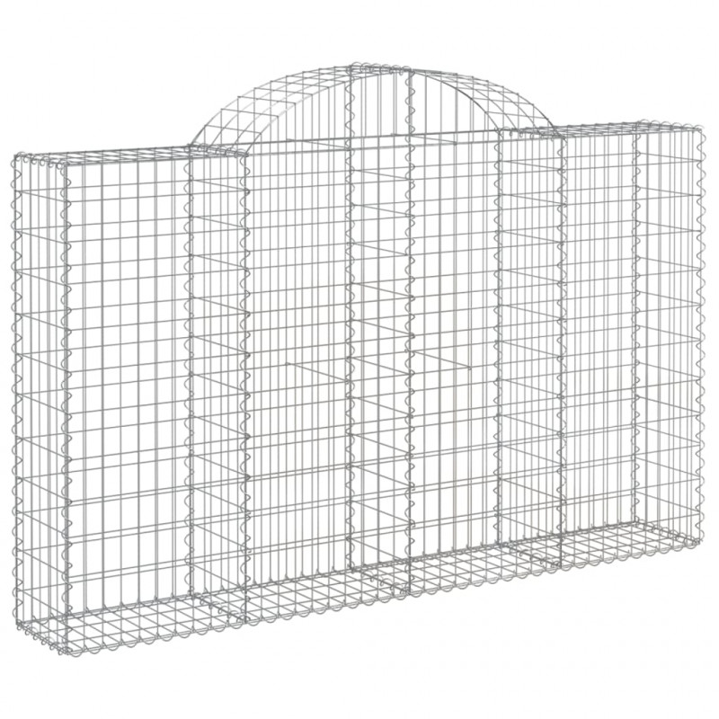 Kosze gabionowe, 12 szt, 200x30x120/140cm, galwanizowane żelazo