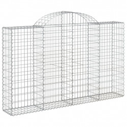 Kosze gabionowe, 14 szt, 200x30x120/140cm, galwanizowane żelazo
