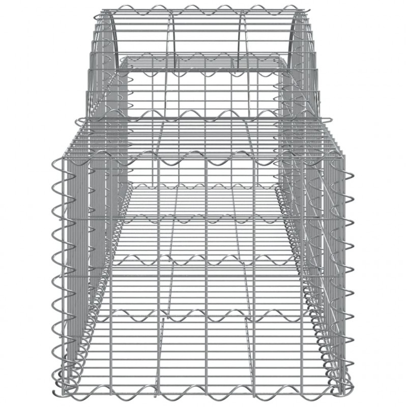 Kosze gabionowe, 20 szt, 200x50x40/60 cm, galwanizowane żelazo