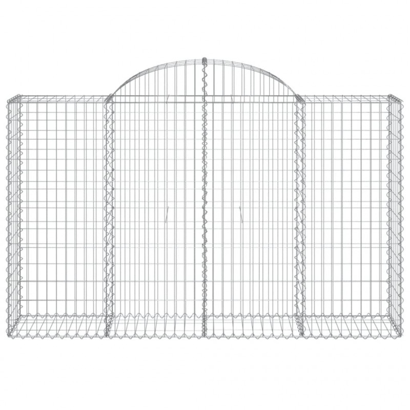 Kosze gabionowe, 20 szt, 200x50x120/140cm, galwanizowane żelazo