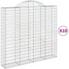 Kosze gabionowe, 10 szt, 200x50x180/200cm, galwanizowane żelazo