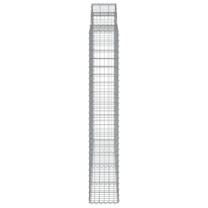 Kosze gabionowe, 10 szt, 200x50x180/200cm, galwanizowane żelazo