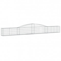 Kosze gabionowe, 6 szt, 400x30x40/60 cm, galwanizowane żelazo