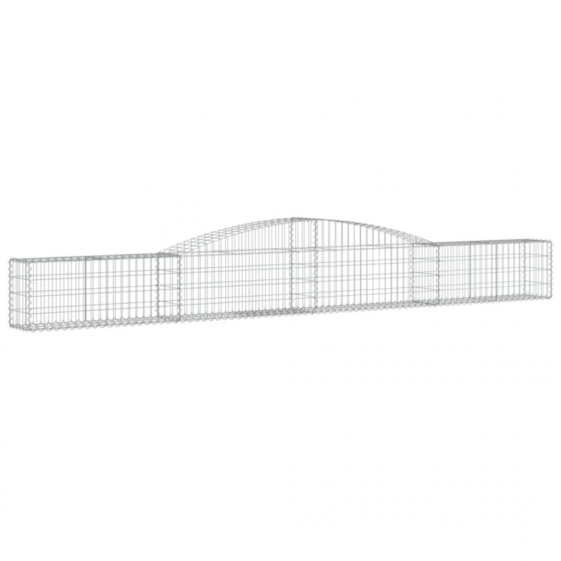 Kosze gabionowe, 6 szt, 400x30x40/60 cm, galwanizowane żelazo