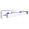 Szafka pod TV z oświetleniem LED, biała, 215x36,5x40 cm
