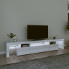 Szafka pod TV z oświetleniem LED, biała, 215x36,5x40 cm