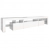 Szafka pod TV z oświetleniem LED, biała, 215x36,5x40 cm