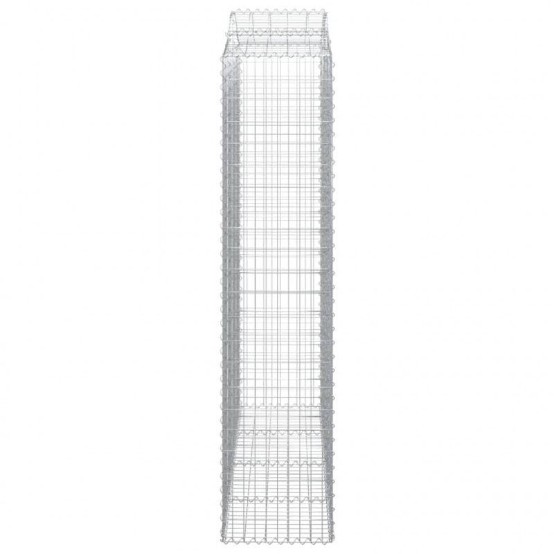 Kosze gabionowe, 10 szt, 200x50x220/240cm, galwanizowane żelazo