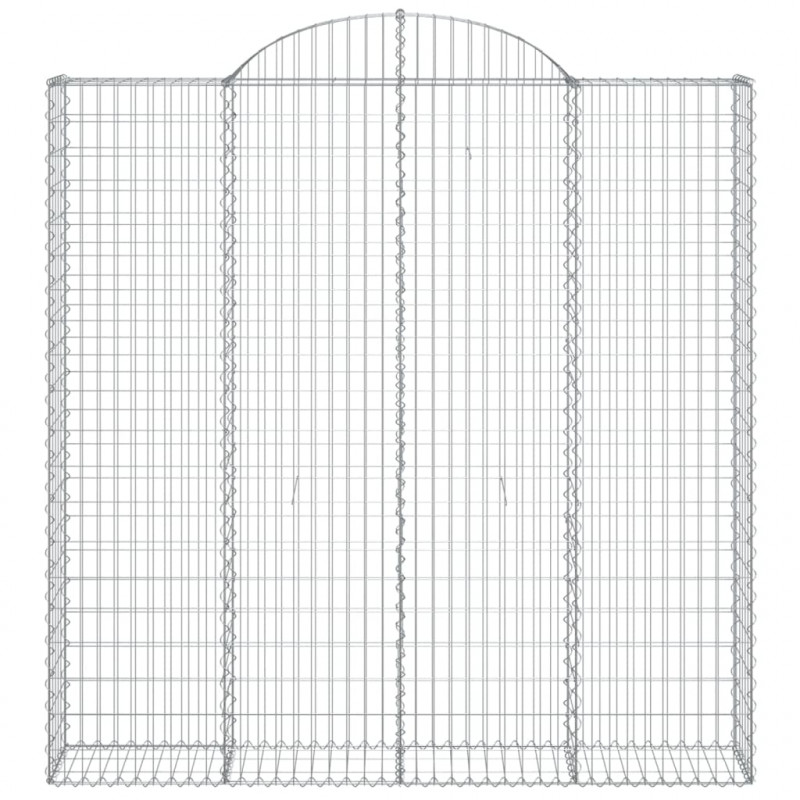 Kosze gabionowe, 5 szt, 200x30x200/220 cm, galwanizowane żelazo