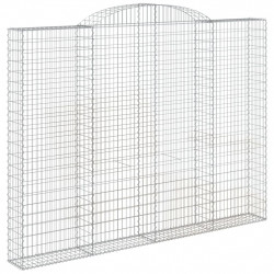 Kosze gabionowe, 3 szt, 300x30x220/240 cm, galwanizowane żelazo