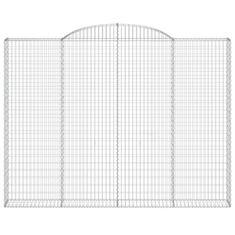 Kosze gabionowe, 3 szt, 300x30x220/240 cm, galwanizowane żelazo