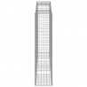 Kosze gabionowe, 5 szt, 300x50x200/220 cm, galwanizowane żelazo