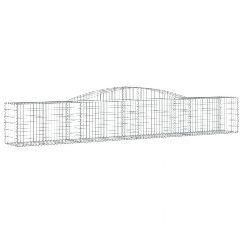 Kosze gabionowe, 25 szt, 400x50x60/80 cm, galwanizowane żelazo
