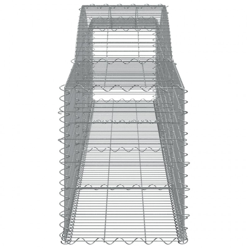 Kosze gabionowe, 25 szt, 400x50x60/80 cm, galwanizowane żelazo