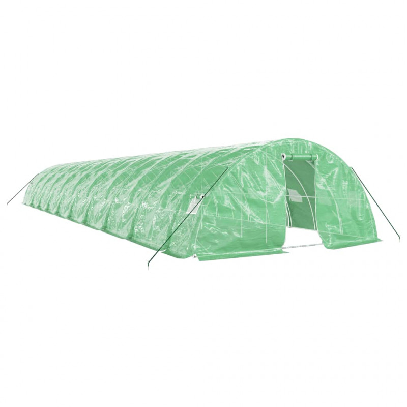 Szklarnia ze stalową ramą, zielona, 100 m², 20x5x2,3 m