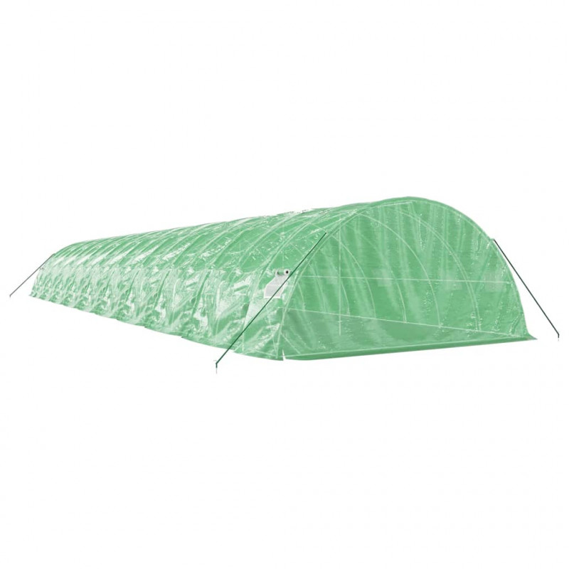 Szklarnia ze stalową ramą, zielona, 100 m², 20x5x2,3 m