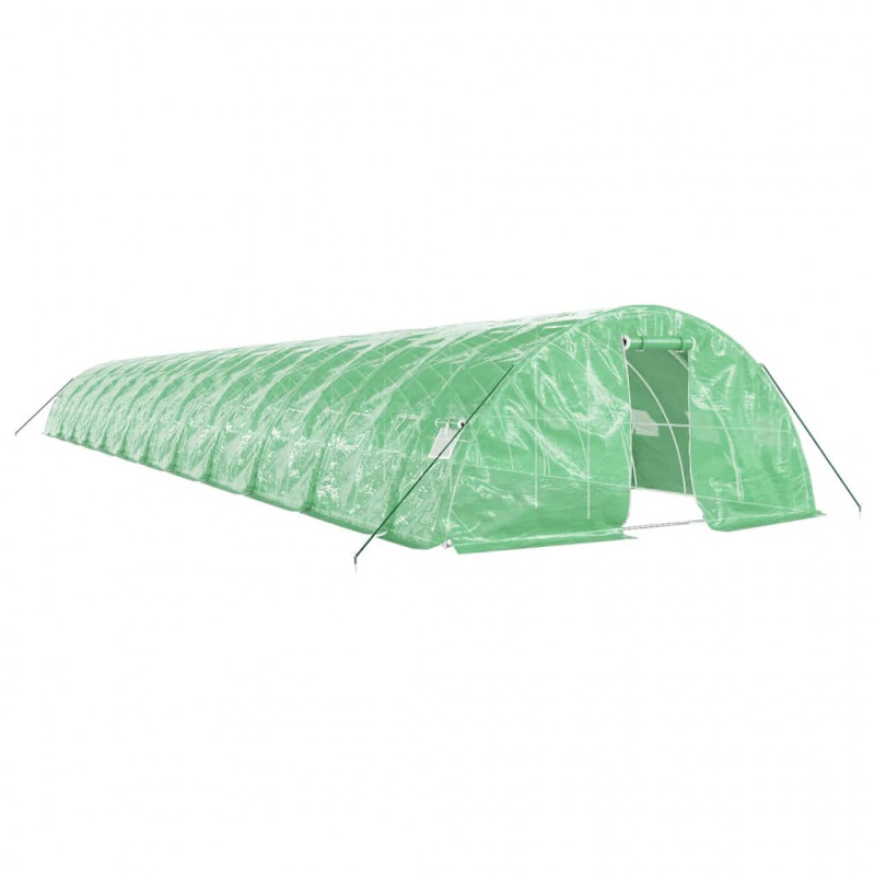 Szklarnia ze stalową ramą, zielona, 120 m², 24x5x2,3 m