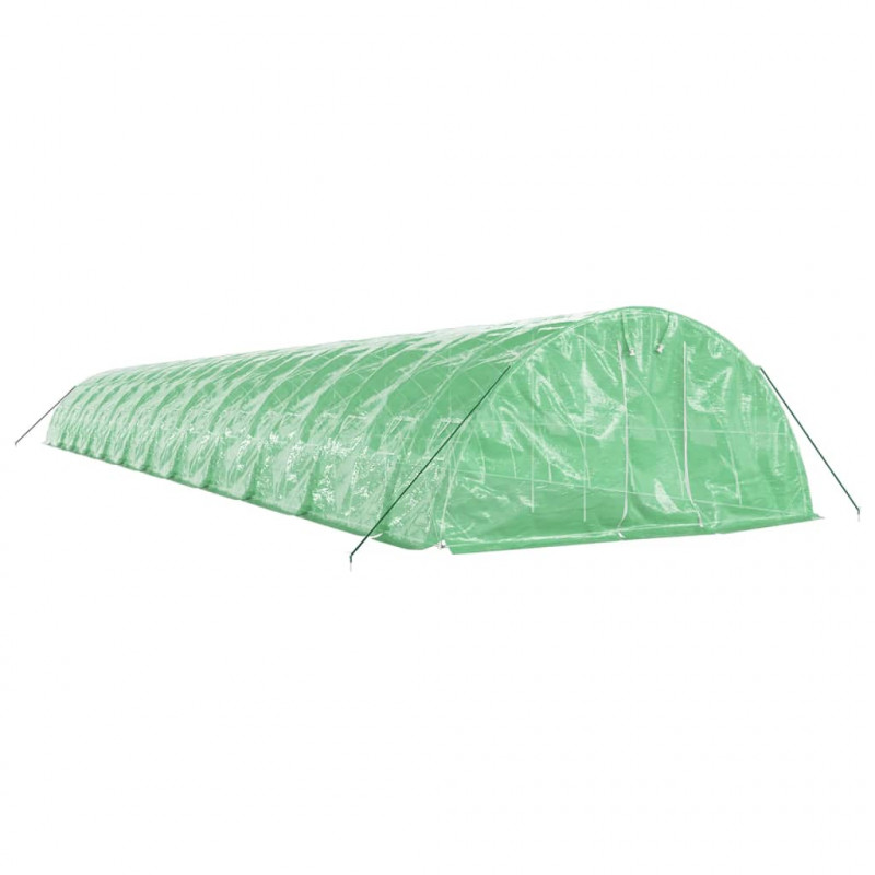 Szklarnia ze stalową ramą, zielona, 120 m², 24x5x2,3 m