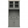 Kredens VIGO, szary, 78x40x175 cm, lite drewno sosnowe