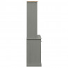 Kredens VIGO, szary, 78x40x175 cm, lite drewno sosnowe