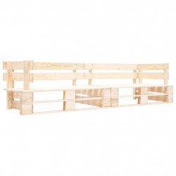 Ogrodowa sofa 2-osobowa z palet, biała, drewniana