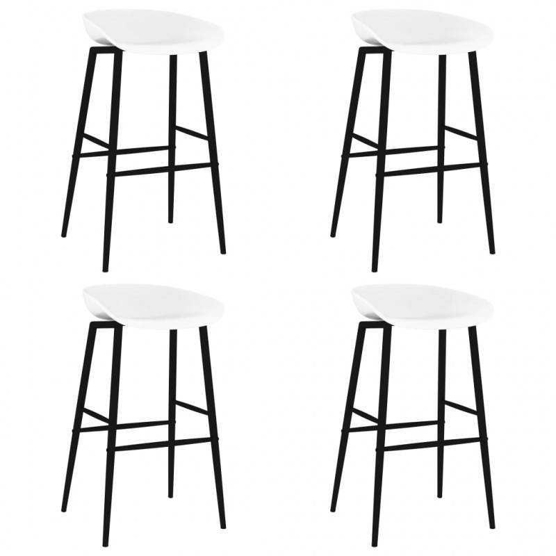 5-częściowy zestaw mebli barowych, czarno-biały