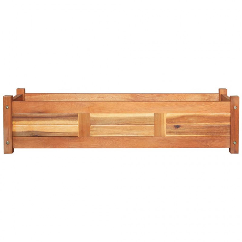Podwyższone donice, 2 szt., drewno akacjowe, 100x30x25 cm