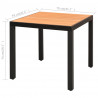3-częściowy zestaw mebli ogrodowych, rattan PVC, czarno-brązowy