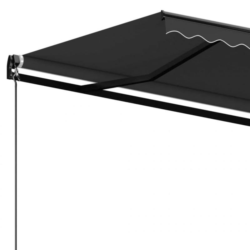 Ręcznie zwijana markiza, 450x350 cm, antracytowa