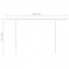 Ręcznie zwijana markiza z LED, 5x3,5 m, niebiesko-biała