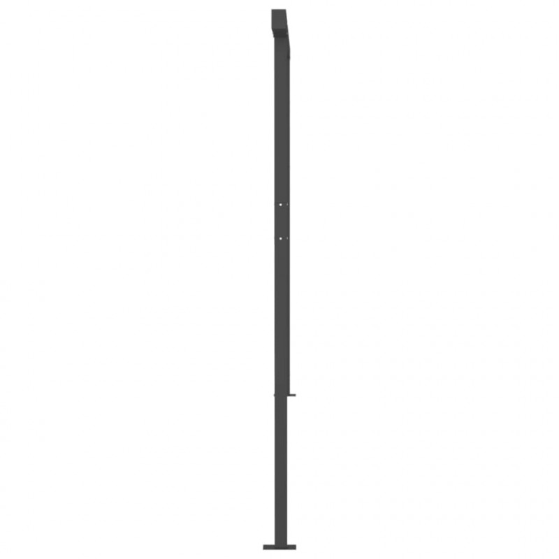 Ręcznie zwijana markiza z LED, 6x3,5 m, niebiesko-biała