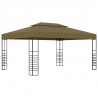 Altana ze sznurem lampek LED, 3x4 m, kolor taupe