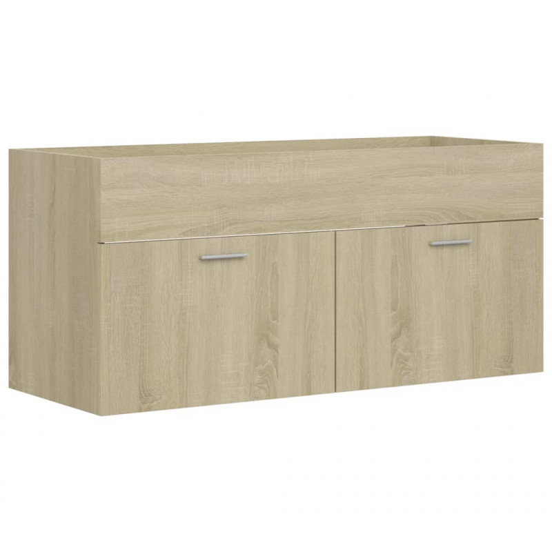 Szafka z wbudowaną umywalką dąb sonoma materiał drewnopochodny