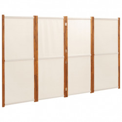 Parawan 4-panelowy, kremowy, 280 x 180 cm