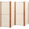 Parawan 4-panelowy, kremowy, 280 x 180 cm