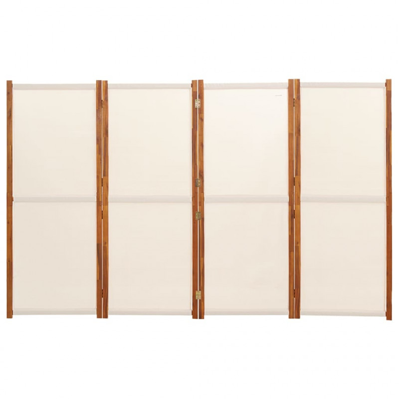 Parawan 4-panelowy, kremowy, 280 x 180 cm