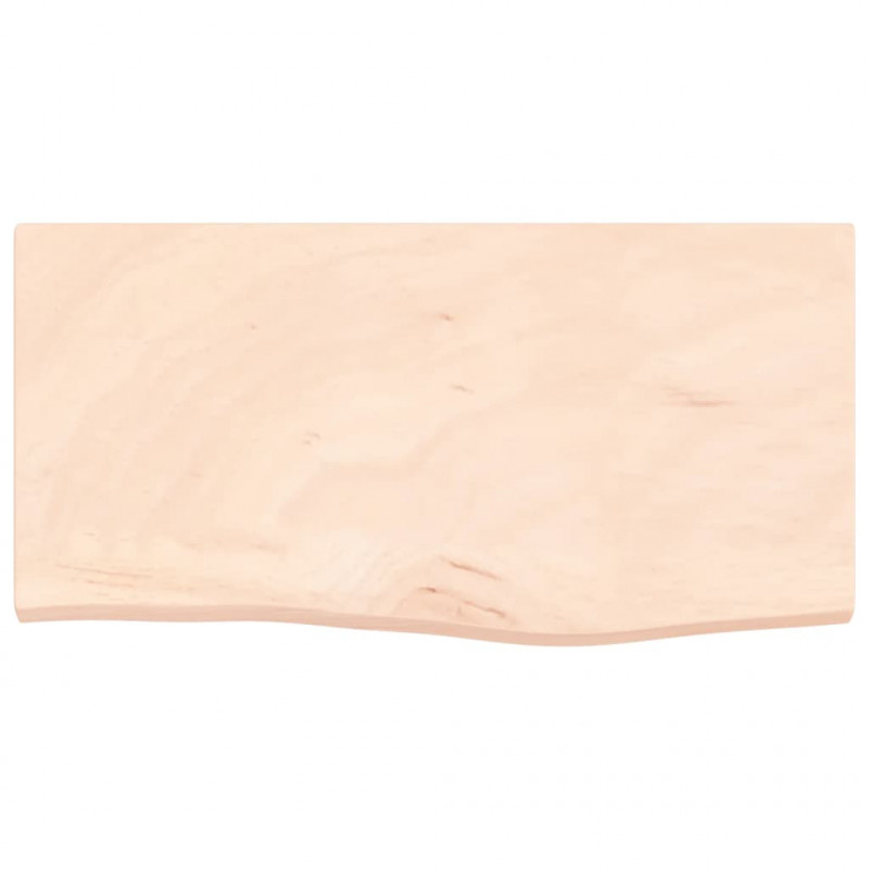 Półka, 60x30x(2-4) cm, surowe lite drewno dębowe