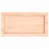 Półka, 60x30x(2-4) cm, surowe lite drewno dębowe