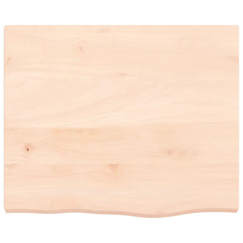 Półka, 60x50x(2-4) cm, surowe lite drewno dębowe