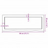 Półka, 80x30x(2-6) cm, surowe lite drewno dębowe