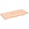 Półka, 80x40x(2-4) cm, surowe lite drewno dębowe