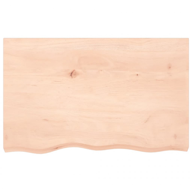Półka, 80x50x(2-6) cm, surowe lite drewno dębowe