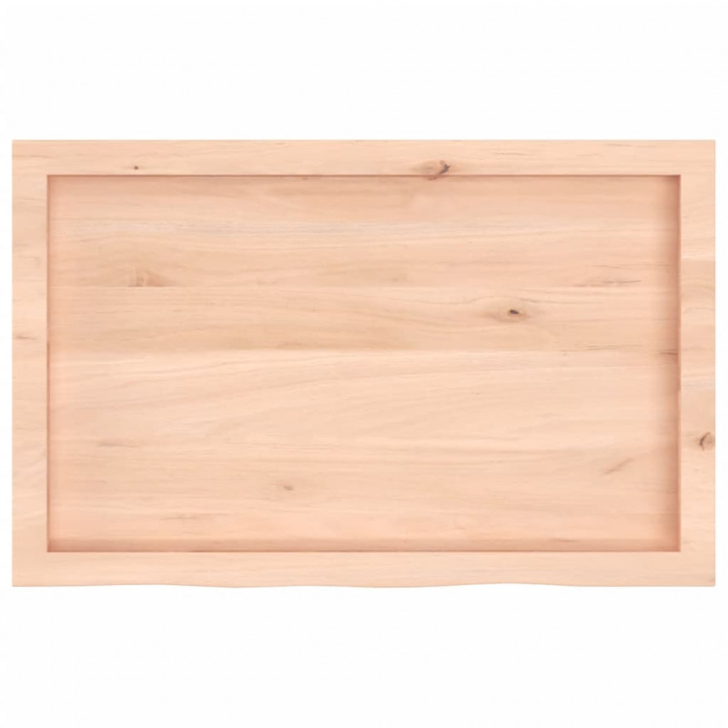 Półka, 80x50x(2-6) cm, surowe lite drewno dębowe