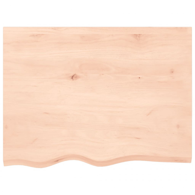 Półka, 80x60x(2-4) cm, surowe lite drewno dębowe