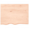 Półka, 80x60x(2-4) cm, surowe lite drewno dębowe
