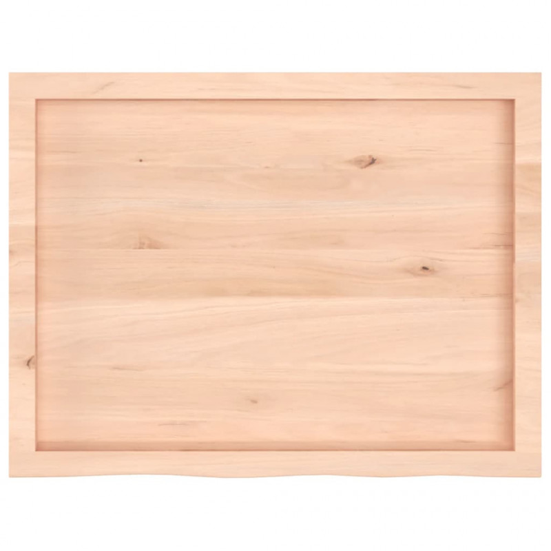 Półka, 80x60x(2-4) cm, surowe lite drewno dębowe