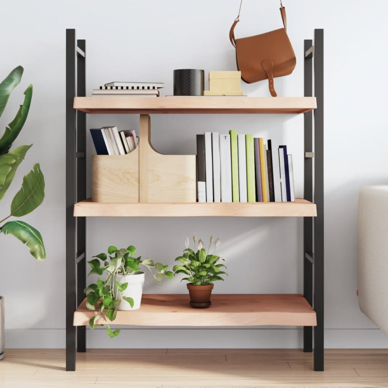 Półka, 100x40x(2-6) cm, surowe lite drewno dębowe